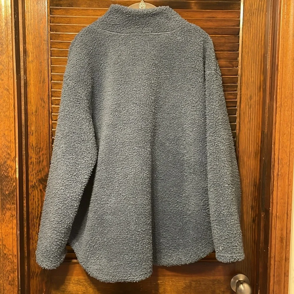 Koolaburra By Ugg Sherpa Pullover in Coast Blue - Picture 6 of 7